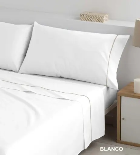 juego sabana liso polo polo blanco